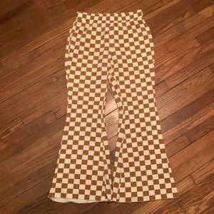 Target “Grayson/Threads” checkerboard flared sweatpants